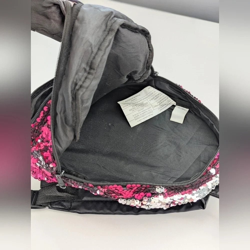 Sparkling Pink & Silver Sequin Kids Backpack/Knapsack/Bag
